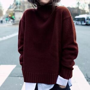 Peachy Den | Sweaters | Peachy Den Red The Beanie Asymmetric